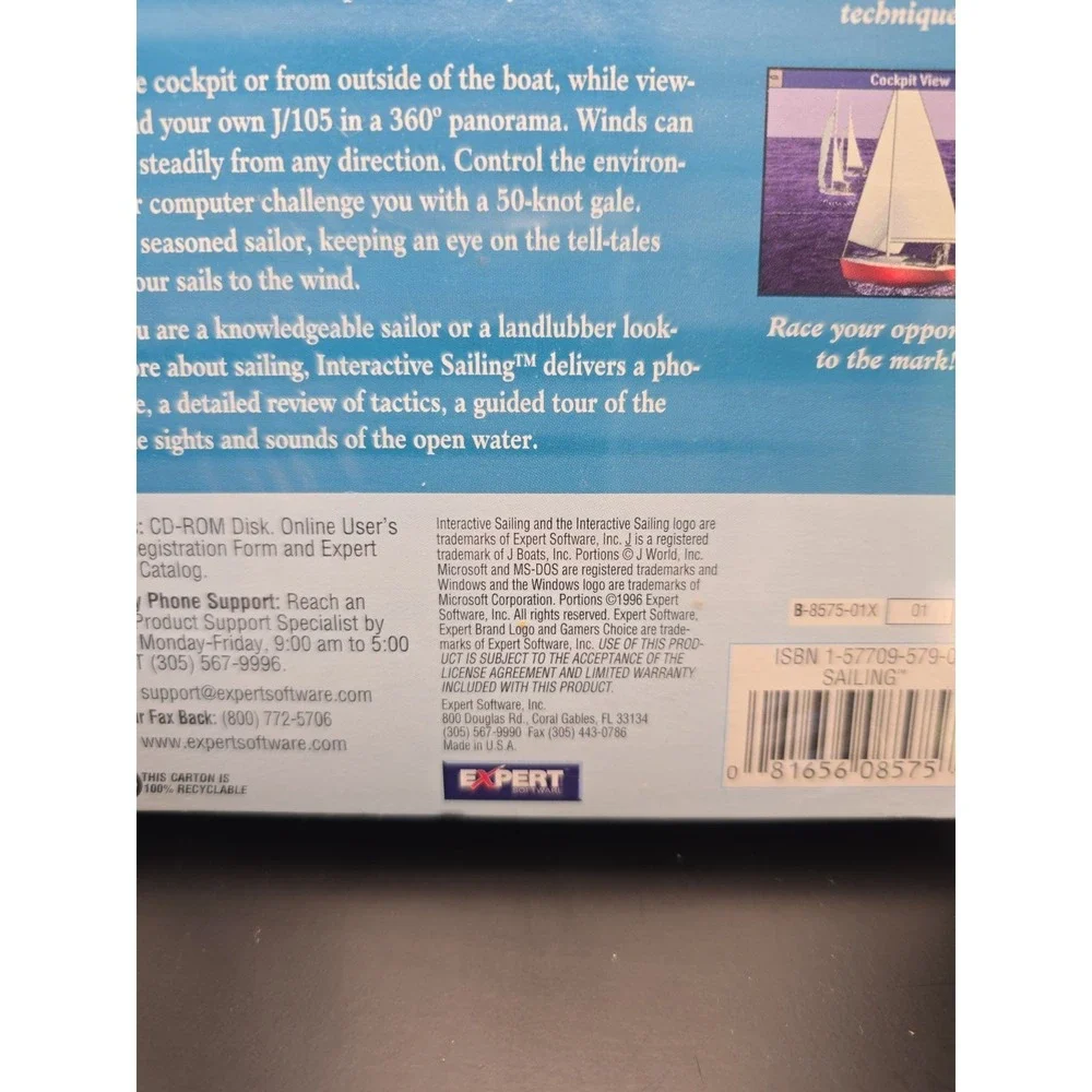 software INTERACTIVE SAILING sealed NEW box PC vintage‎ - Windows